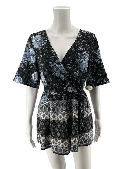 Blue Rain Size S Blues Floral Romper