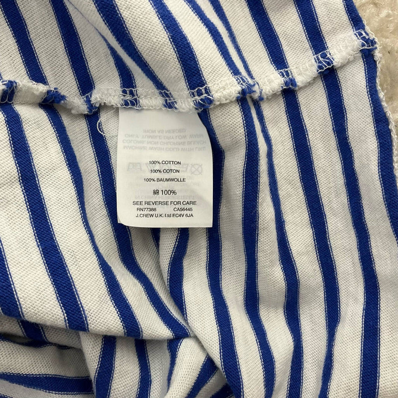 J Crew White/Blue Stripe Pre-Owned Ladies Dress - Size Medium - Margaret’s Fine Consignment
