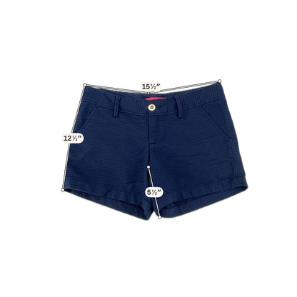 Lilly Pulitzer Navy Textured Cotton Shorts Size 6