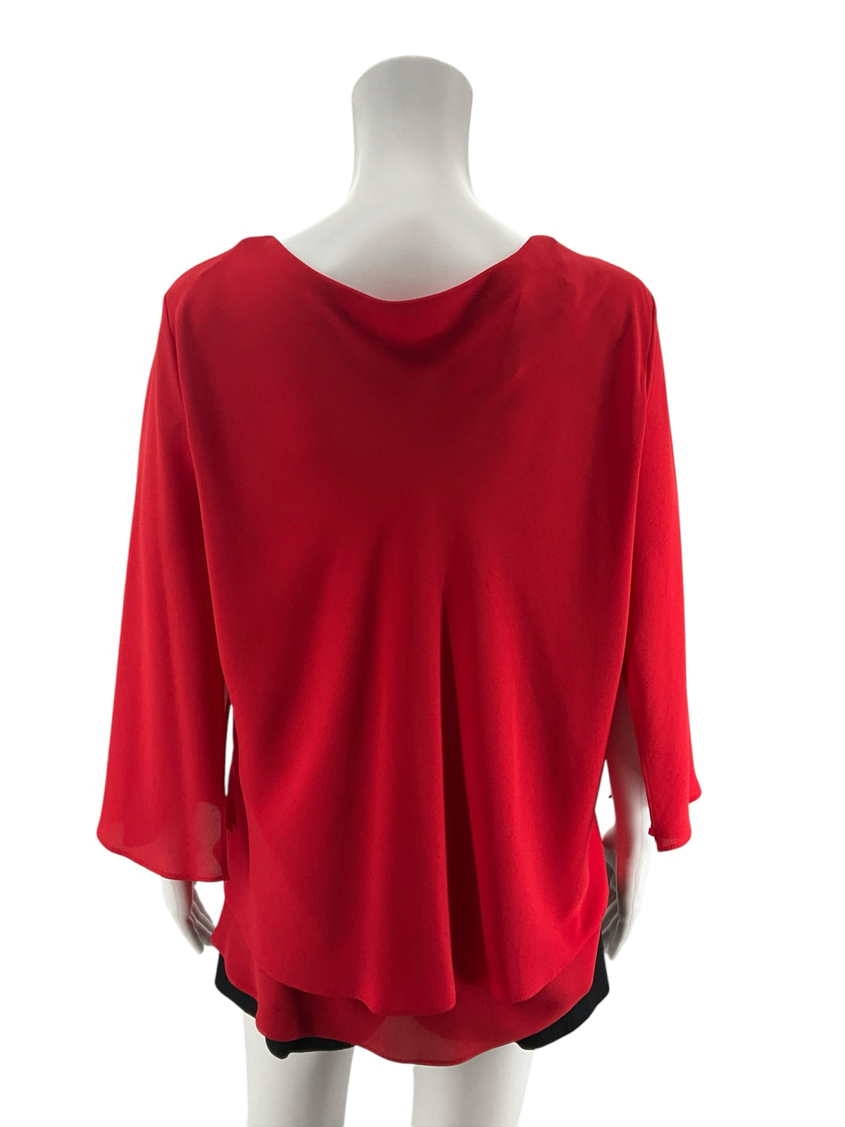 Frank Lyman Design Red Chiffon Bell Sleeve Blouse Top Size 14 NWT - ONLINE ONLY
