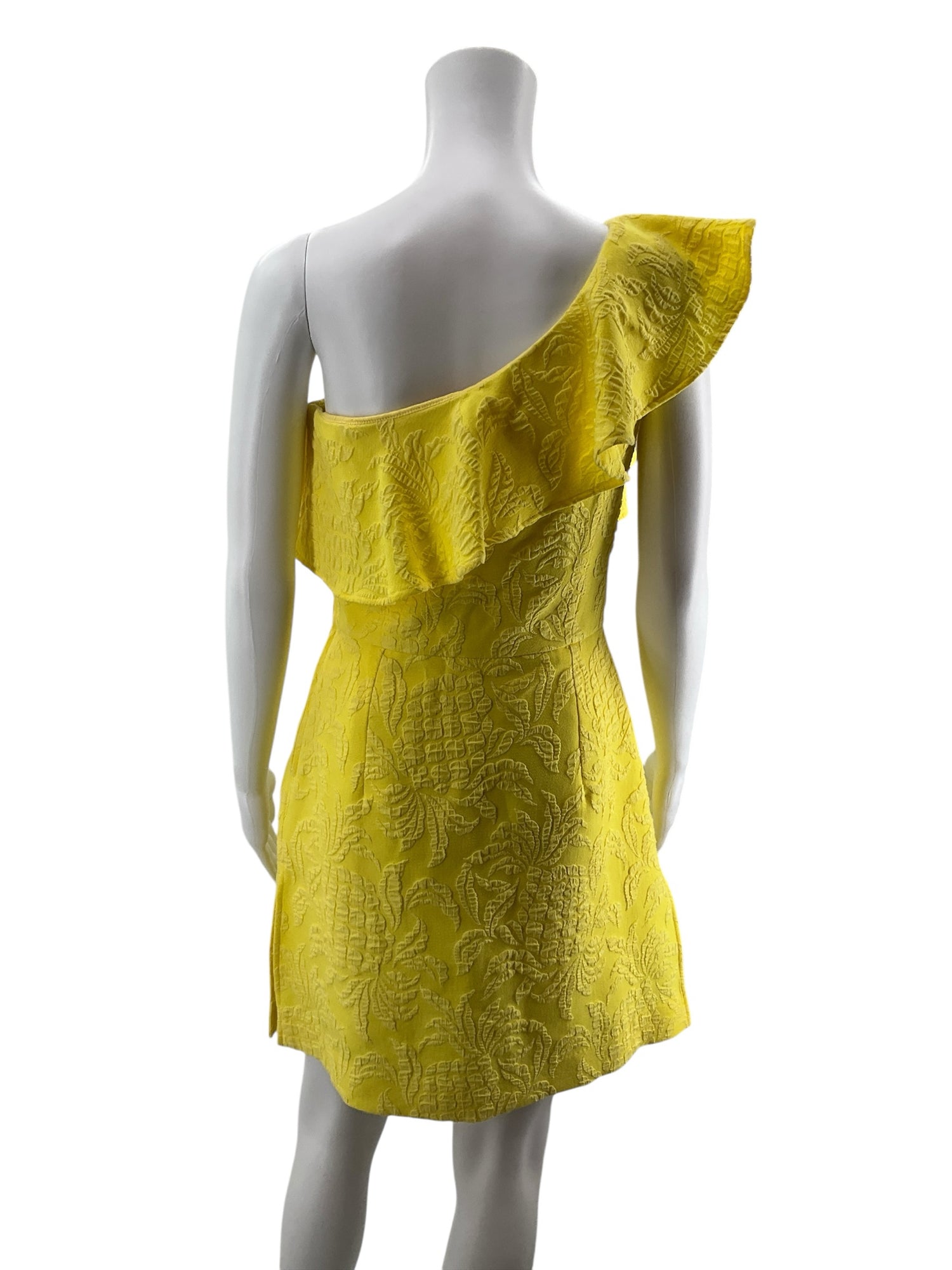 Lilly Pulitzer Kallie One-Shoulder Pineapple Jacquard Romper Size 4