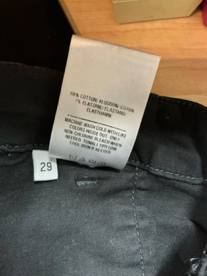 Hudson Utility Shorts Womens Size 29 Black Cotton Stretch Mid Rise Pockets