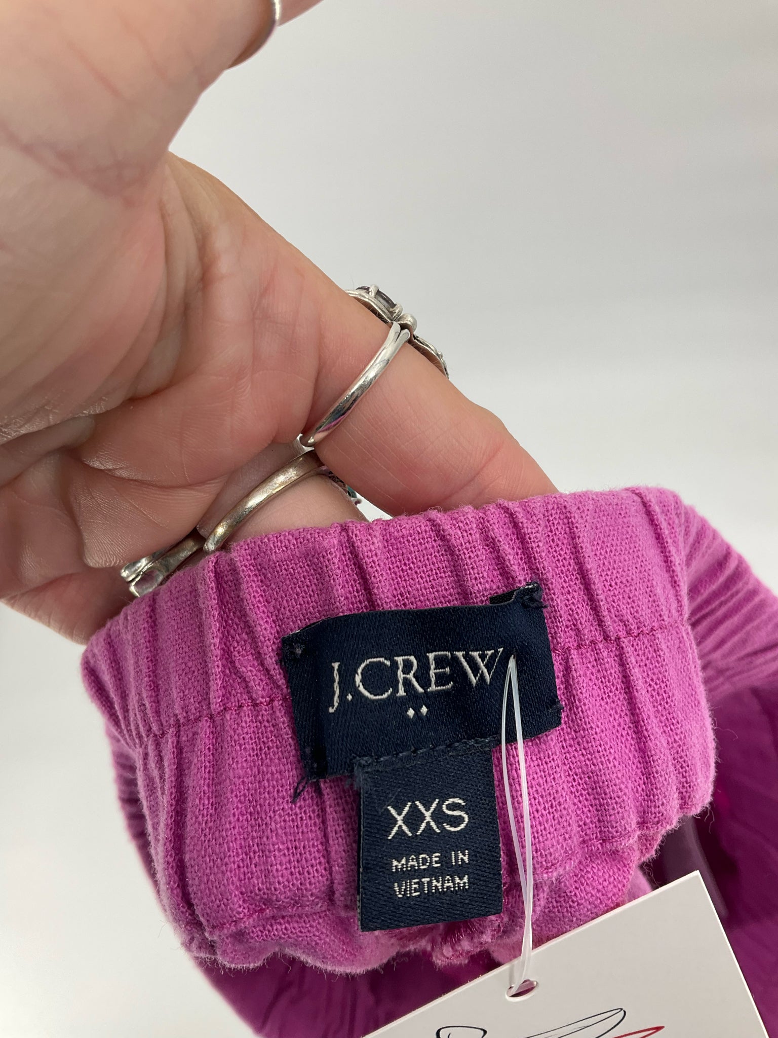 J. Crew Purple Shorts Seaside Linen Blend Pull-On Shorts XXS Fuchsia Pink - Size xxs