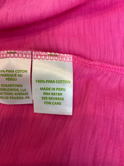 Lilly Pulitzer Luxletic Corina Racerback Tank Top Medium Pink Pima Cotton