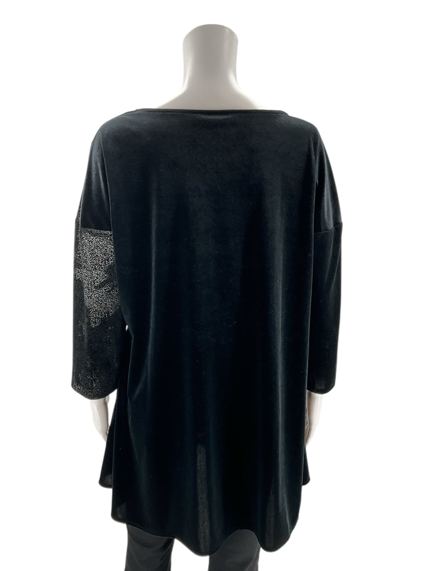 Alfani - Black Velvet Pre-Owned Ladies Casual Top - Size XL