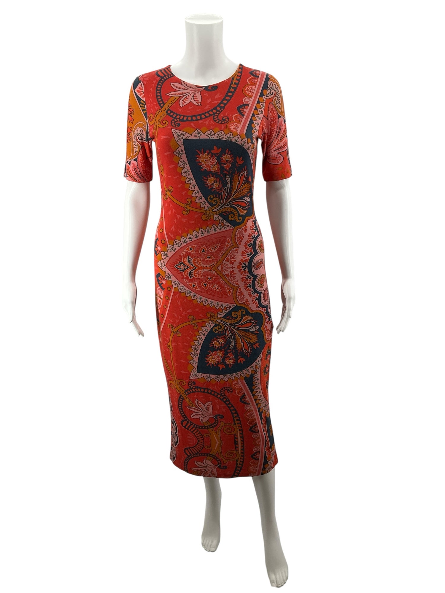 Farm Rio for Anthropologie Paisley Print Midi Dress Size XS