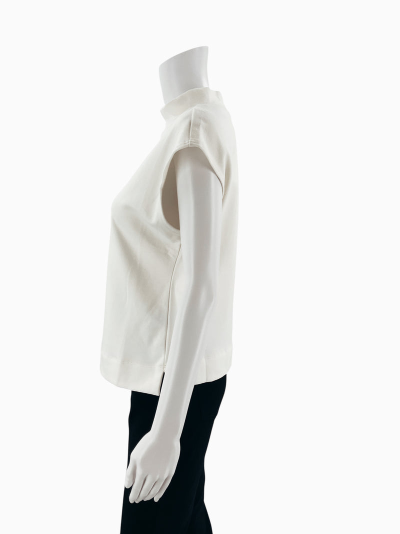 Melloday Cream Solid Pre-Owned Ladies Top - Size Large
