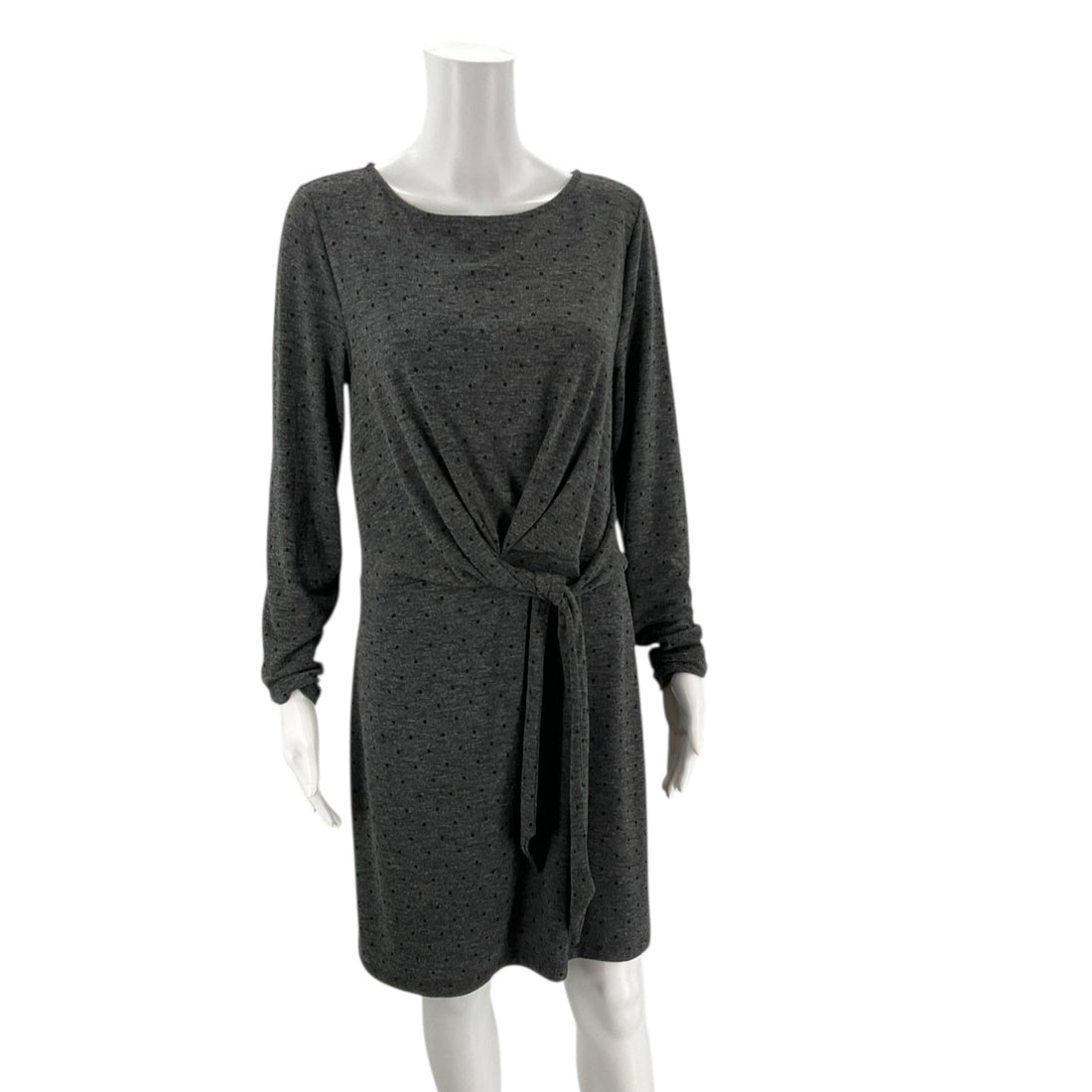 Loft Gray/Black Polka Dot Ladies Pre-Owned Dress - Size Medium - Margaret’s Fine Consignment