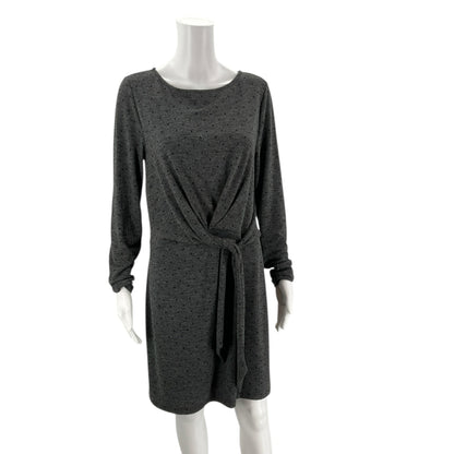 Loft Gray/Black Polka Dot Ladies Pre-Owned Dress - Size Medium - Margaret’s Fine Consignment