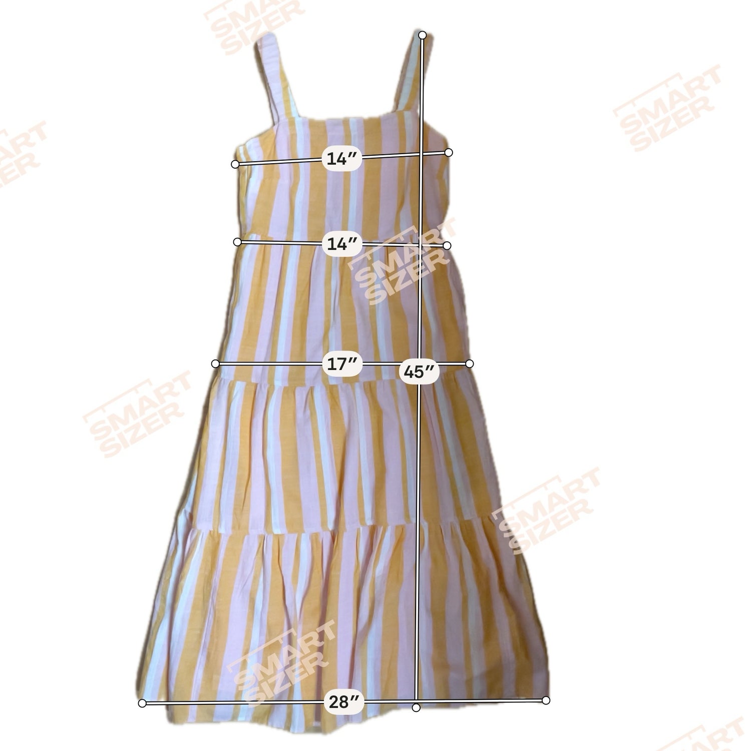 Free Assembly pink/orange Midi Striped Tiered Midi Sundress XS - Size XS