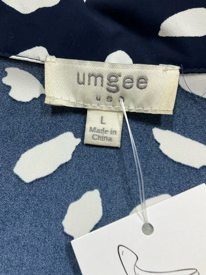 Umgee USA Navy &amp; White Confetti Dot Tunic Shirt Dress Size Large