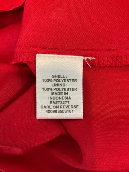 Elle red/black Skirt Pleated Polka Dot Midi Skirt Red &amp; Black Size XS - Size XS