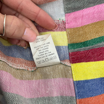 J Crew Rainbow Stripe Dress Size Small