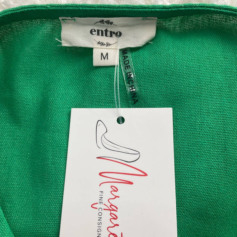 Entro Green Solid Top - Size Medium - Margaret’s Fine Consignment