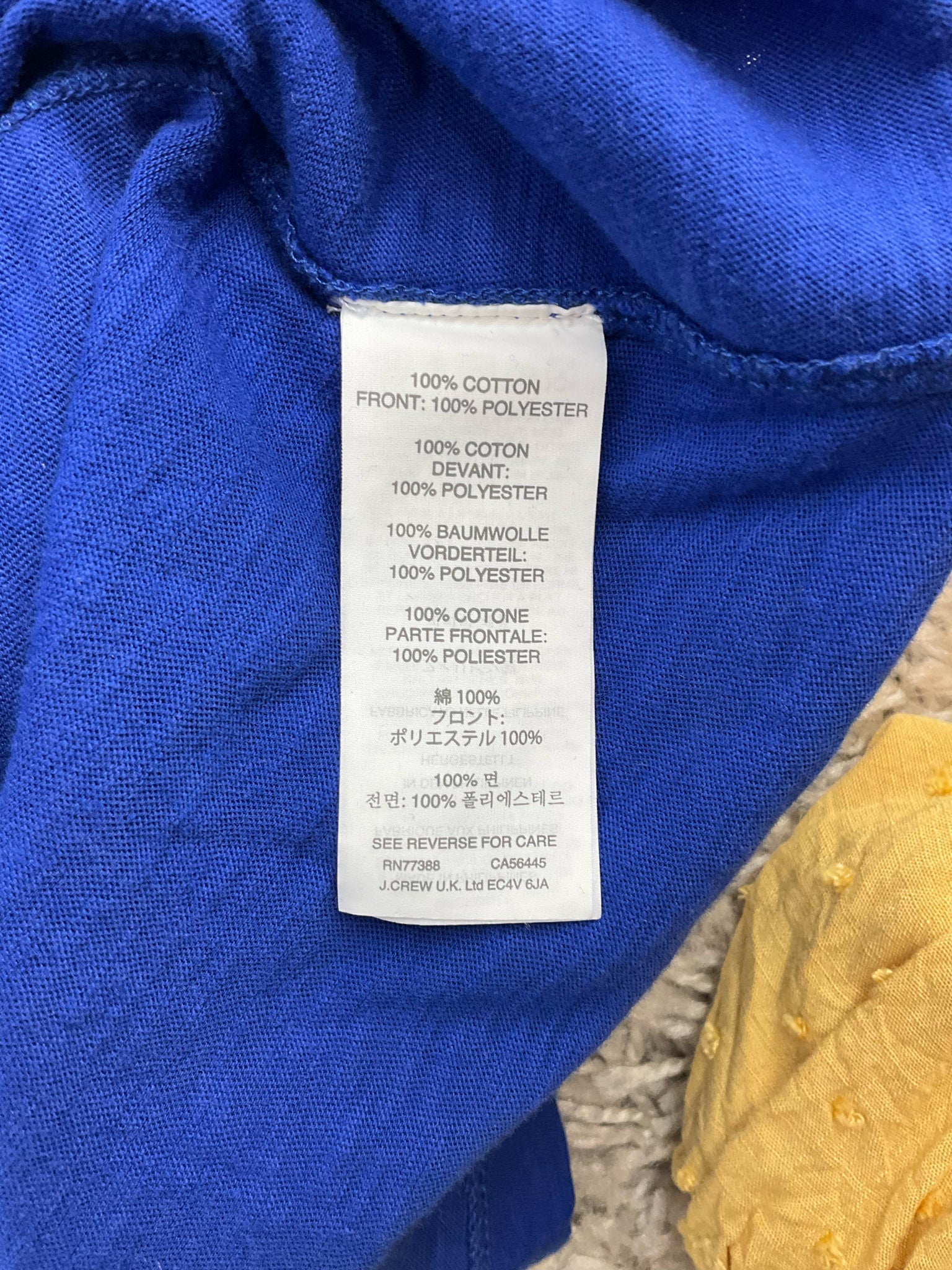 J. Crew - Royal Blue Mesh Pre-Owned Ladies Casual Top - Size XS