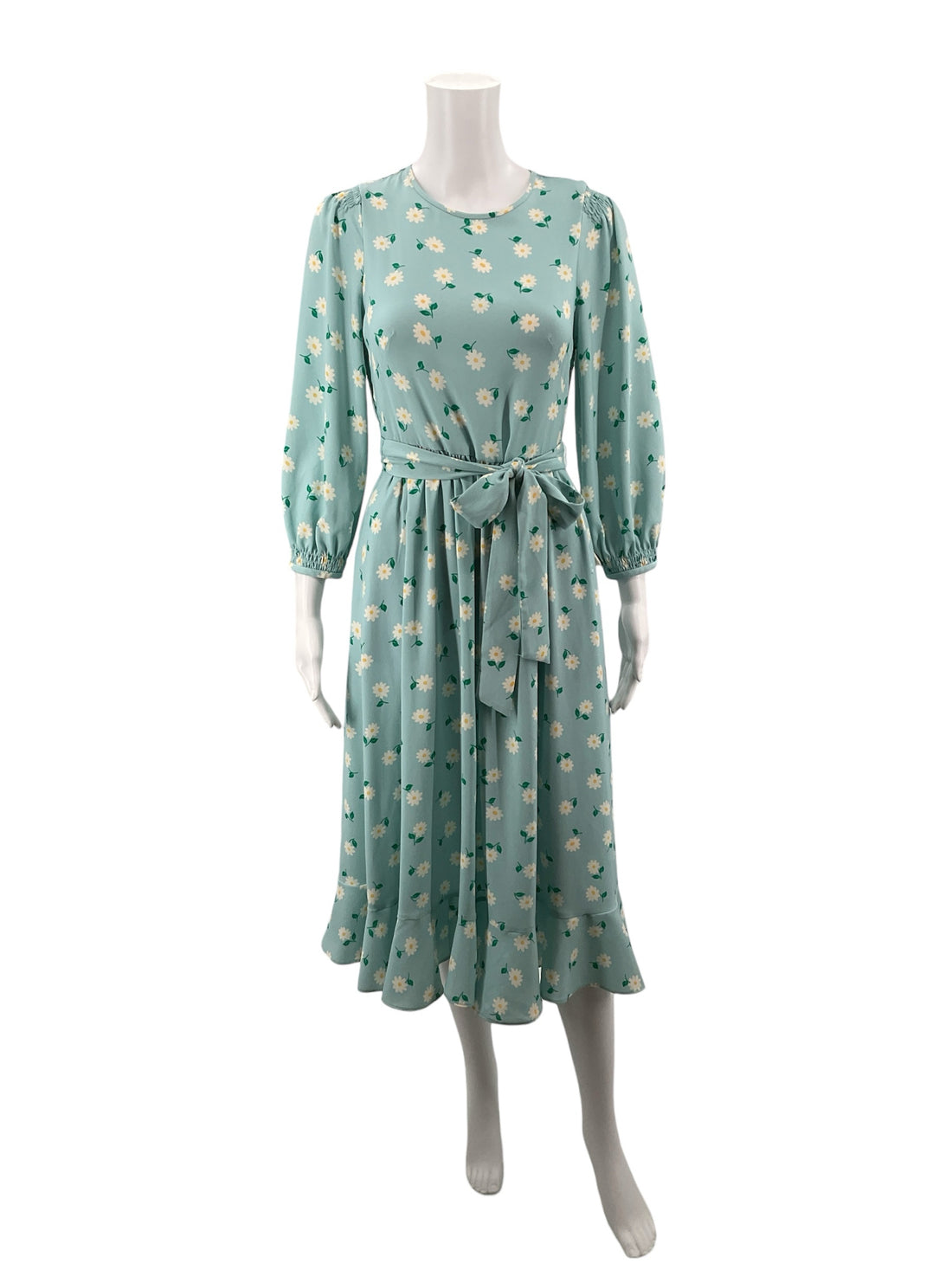 Kate Spade Blue/Cream/Green Floral Pre-Owned Ladies Dress -Size 0