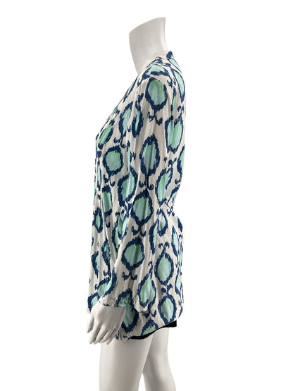 Lilly Pulitzer Elsa Top In The Vias Print Tunic Blouse Size Small