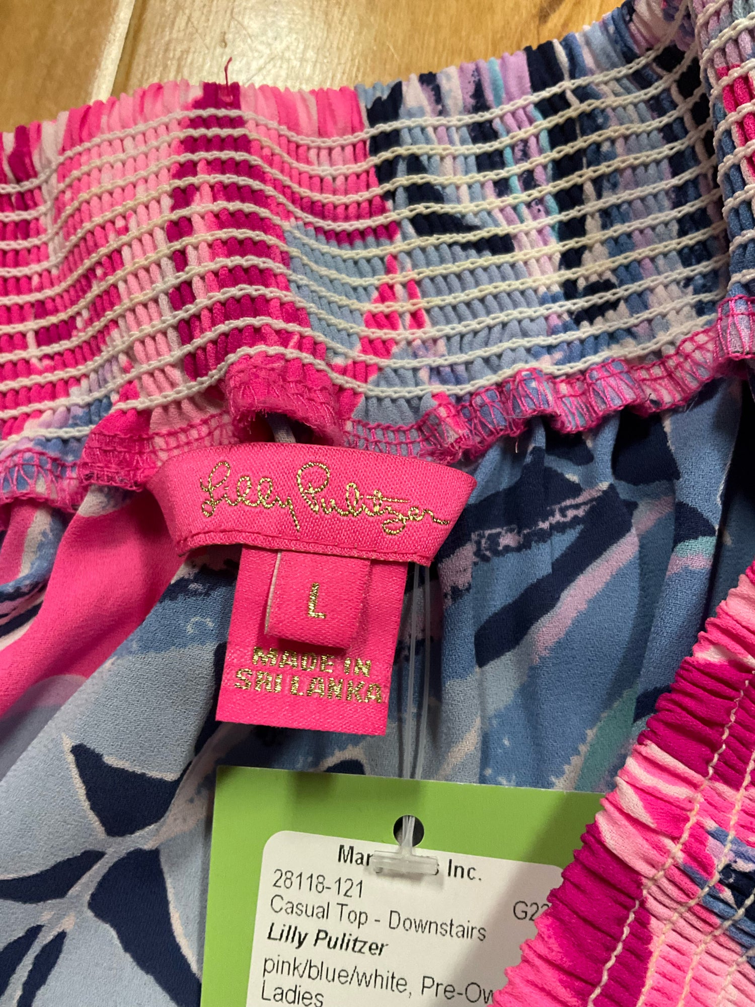 Lilly Pulitzer Nevie Off The Shoulder Top Macaw Blue Big Flirt Size Large