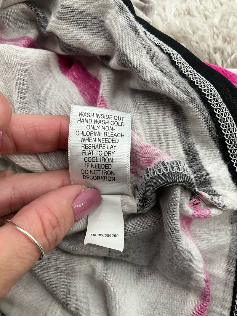 Simply Vera White/Black/Pink Print Pre-Owned Ladies Dress - Size Medium