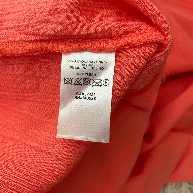 Loft Coral Solid Pre-Owned Ladies New With Tags Top - Size Large - Margaret’s Fine Consignment