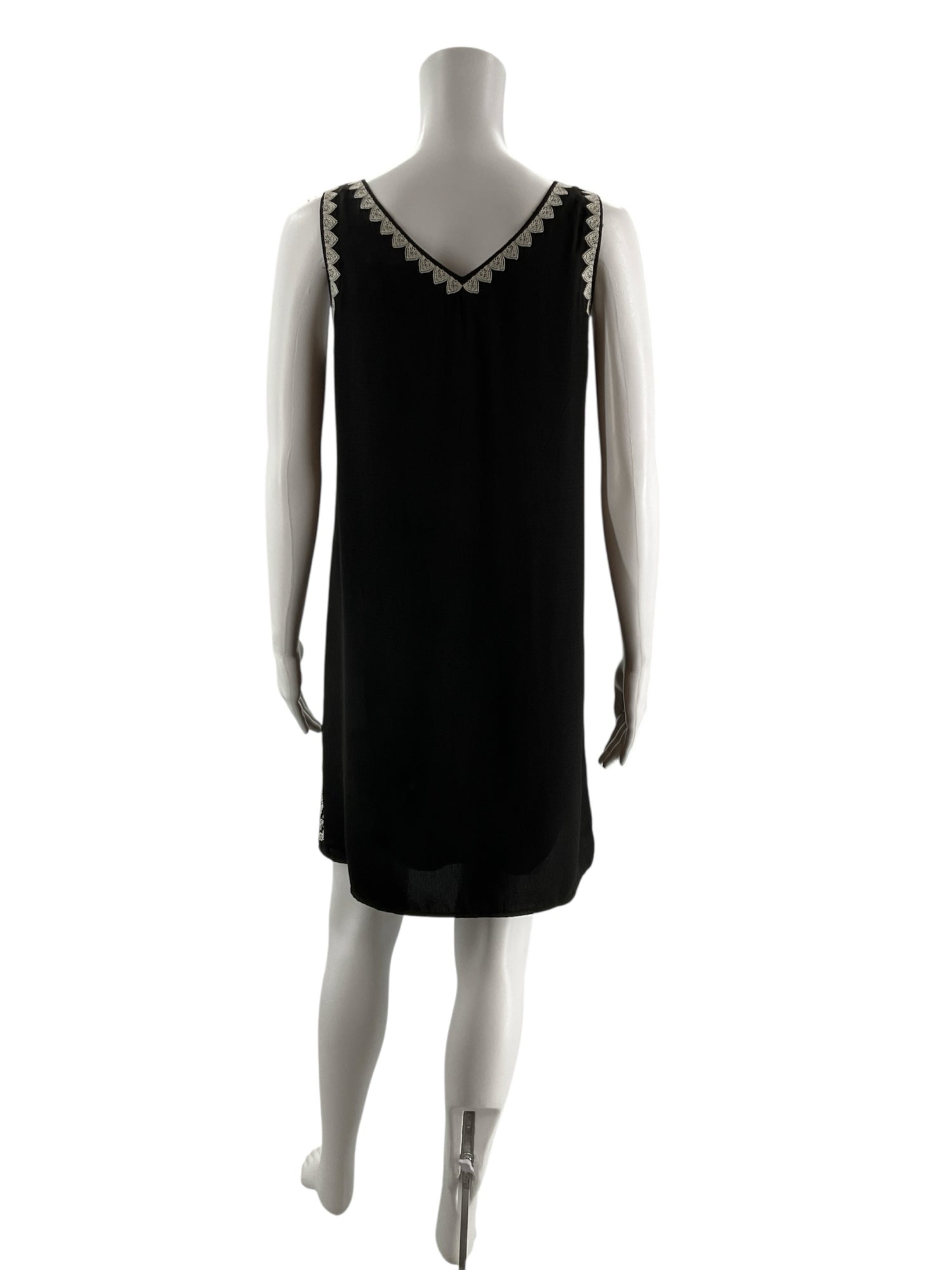 THML Black/Cream Embroidered Pre-Owned Ladies Dress - Size Small - ONLINE ONLY