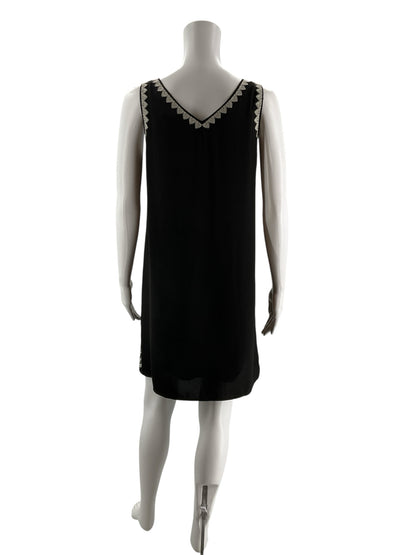 THML Black/Cream Embroidered Pre-Owned Ladies Dress - Size Small - ONLINE ONLY