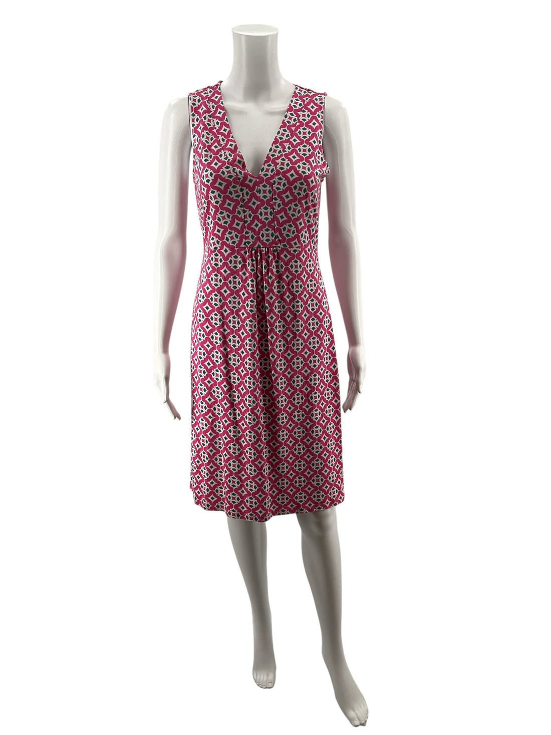 Boden Pink/Green Print Pre-Owned Ladies Dress - Size 6