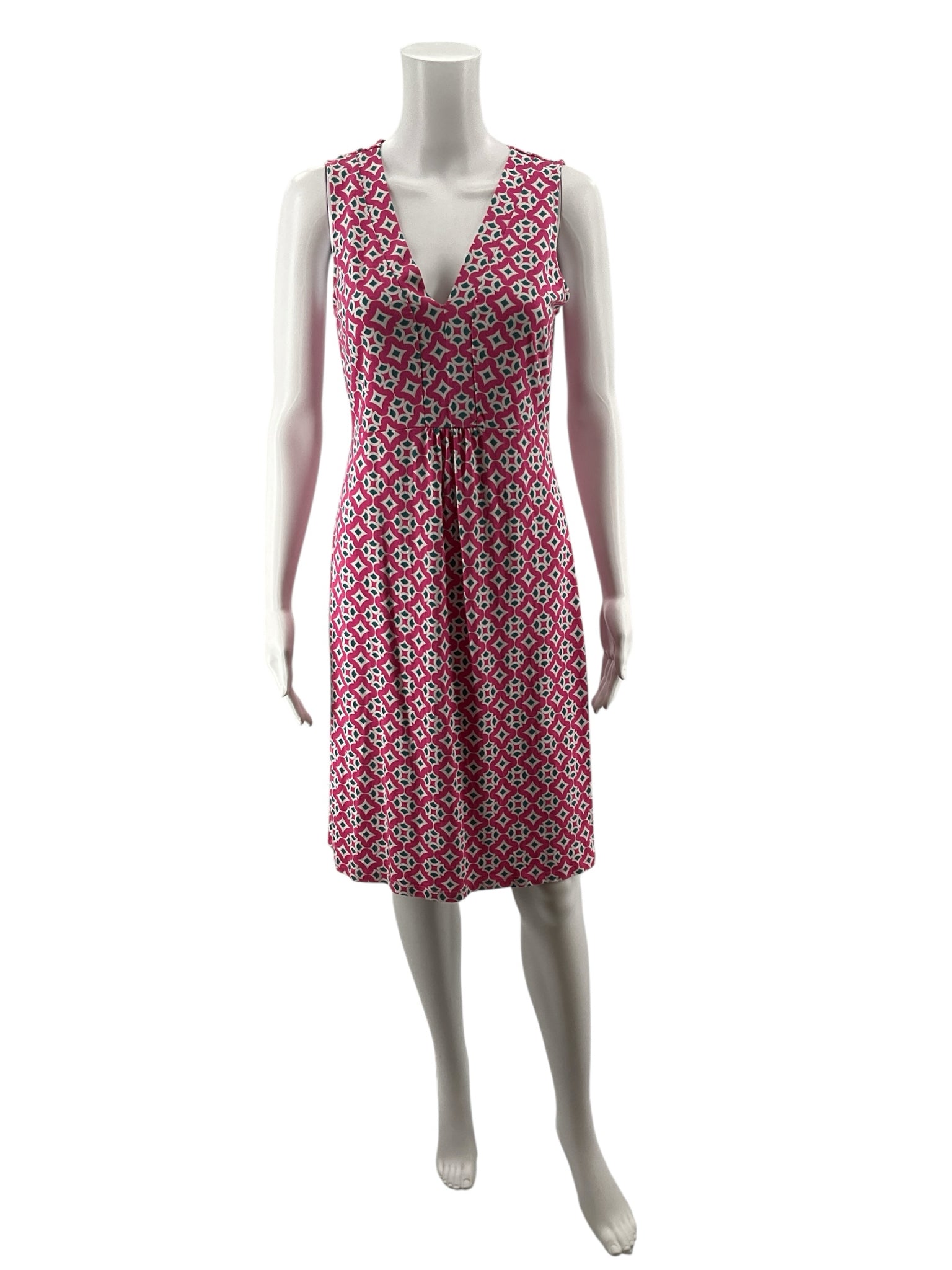Boden Pink/Green Print Pre-Owned Ladies Dress - Size 6
