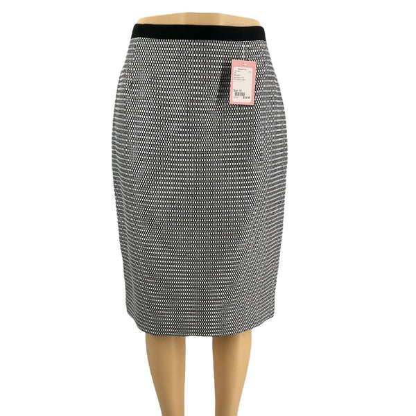 Doncaster Black White Print Skirt – Size 12, Excellent Pre-Owned - Margaret’s Fine Consignment