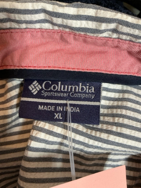 Columbia White/Blue Stripe Pre-Owned Ladies Top - Size XL - Margaret’s Fine Consignment