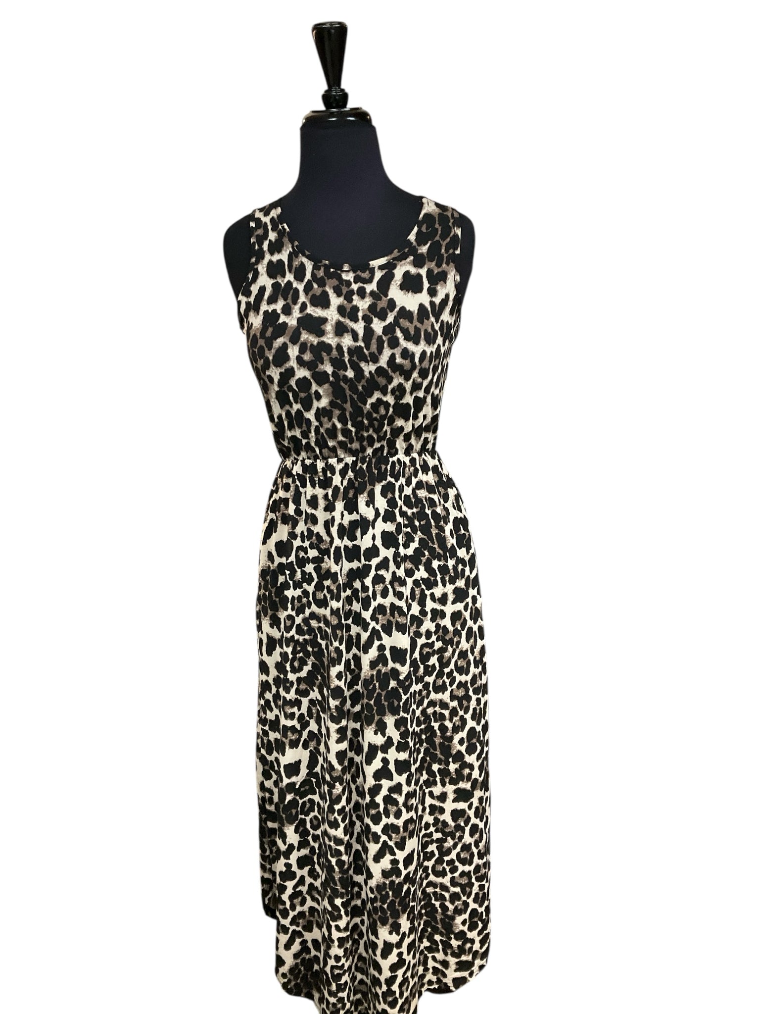 lildy brown/black Dress Size S/M brown/black Animal Pre-Owned Ladies Dress - Size S/M