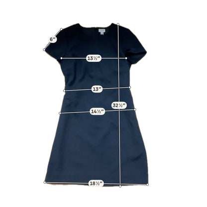 J.Crew Black Tie-Waist Short Sleeve Shift Dress Size 4