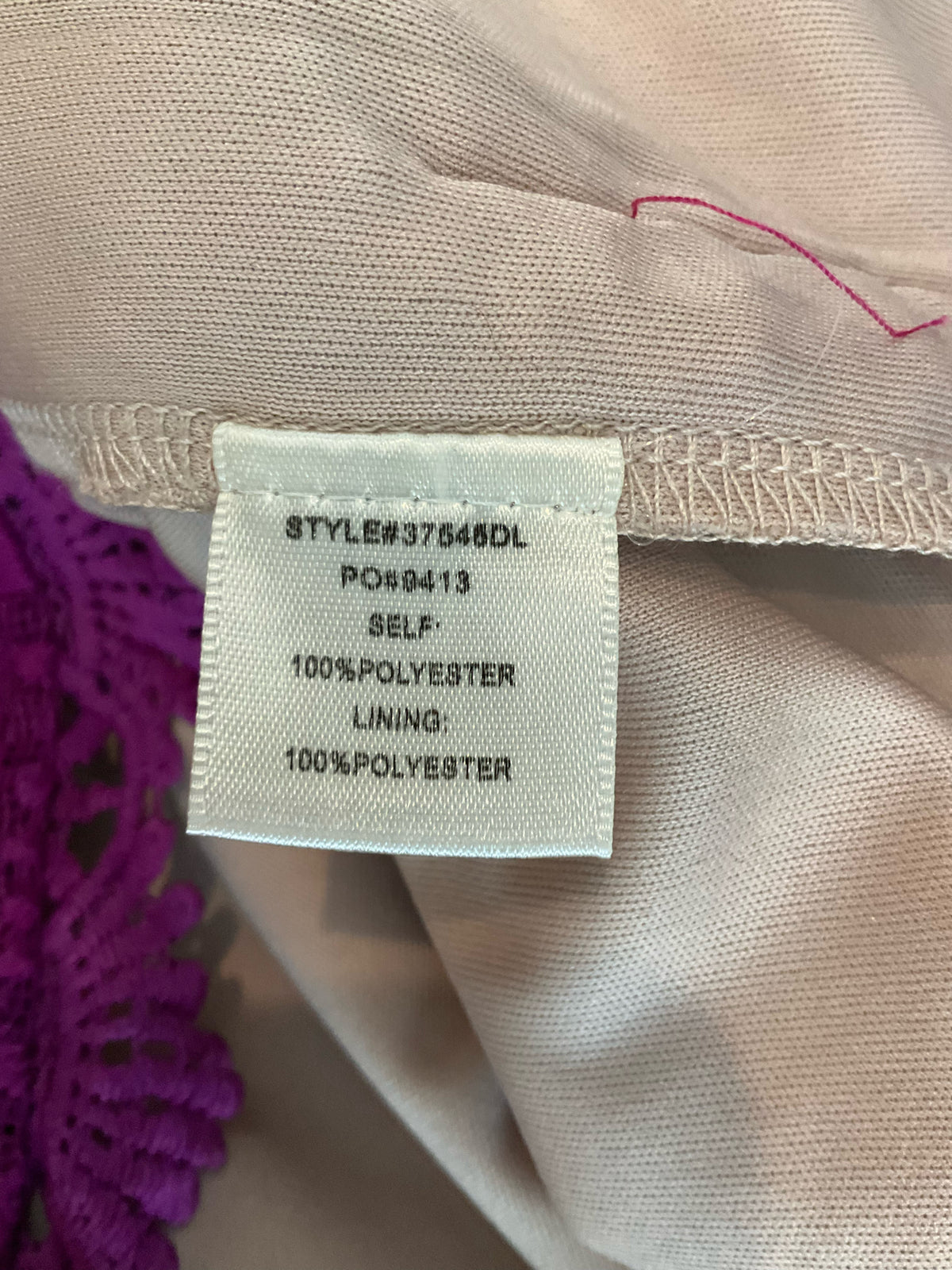 Skies Are Blue Fuchsia Lace Cold Shoulder Blouse Top Size Medium - Downstairs
