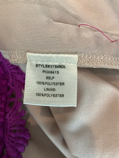 Skies Are Blue Fuchsia Lace Cold Shoulder Blouse Top Size Medium - Downstairs