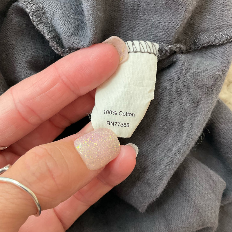 J. Crew Gray White Stripe Cotton Top – Size Medium, Excellent Pre-Owned - Margaret’s Fine Consignment