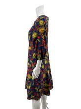 Talbots navy/green/red A-Line Navy/Green/Red Fruit Pre-Owned Ladies Dress - Size 12 Petite - Size 12P