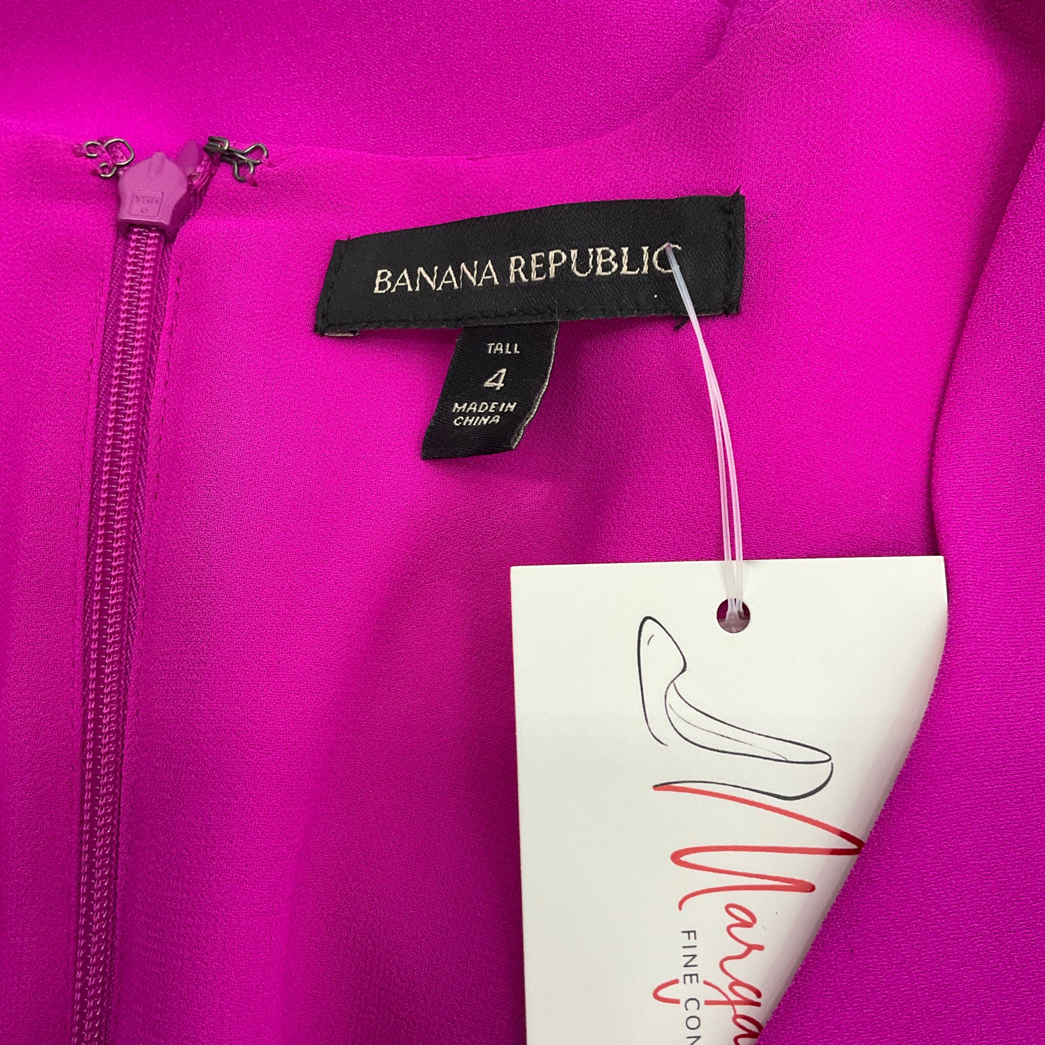 Banana Republic Fuschia Dress Size 4 Tall - label