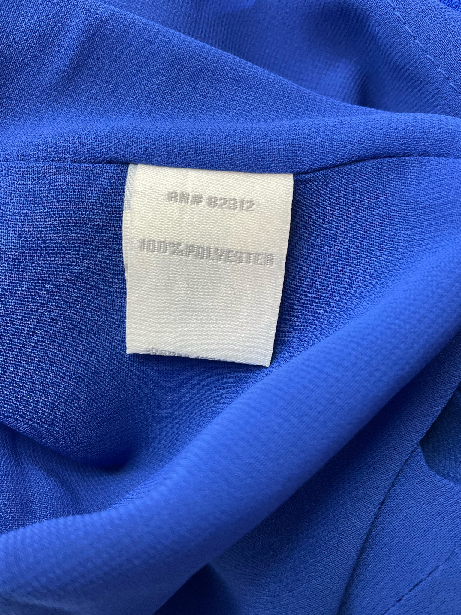 Aryeh Blue Solid Pre-Owned Ladies Dress - Size Medium