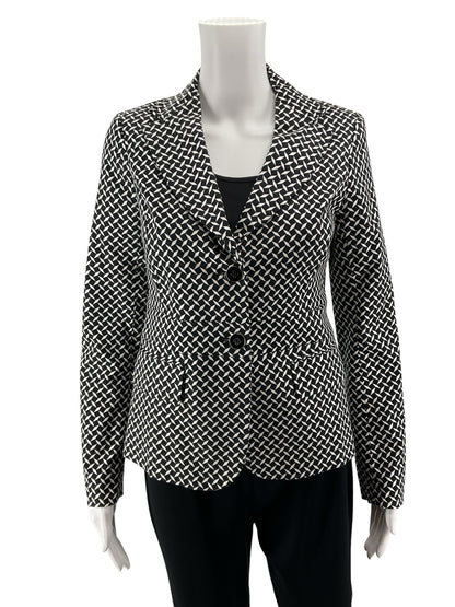 New York &amp; Company Geometric Cube Print Stretch Blazer Size 2