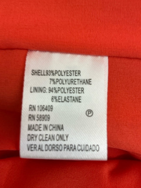 Antonio Melani Coral Red Ruffle Front Sheath Dress Size 2 - ONLINE ONLY