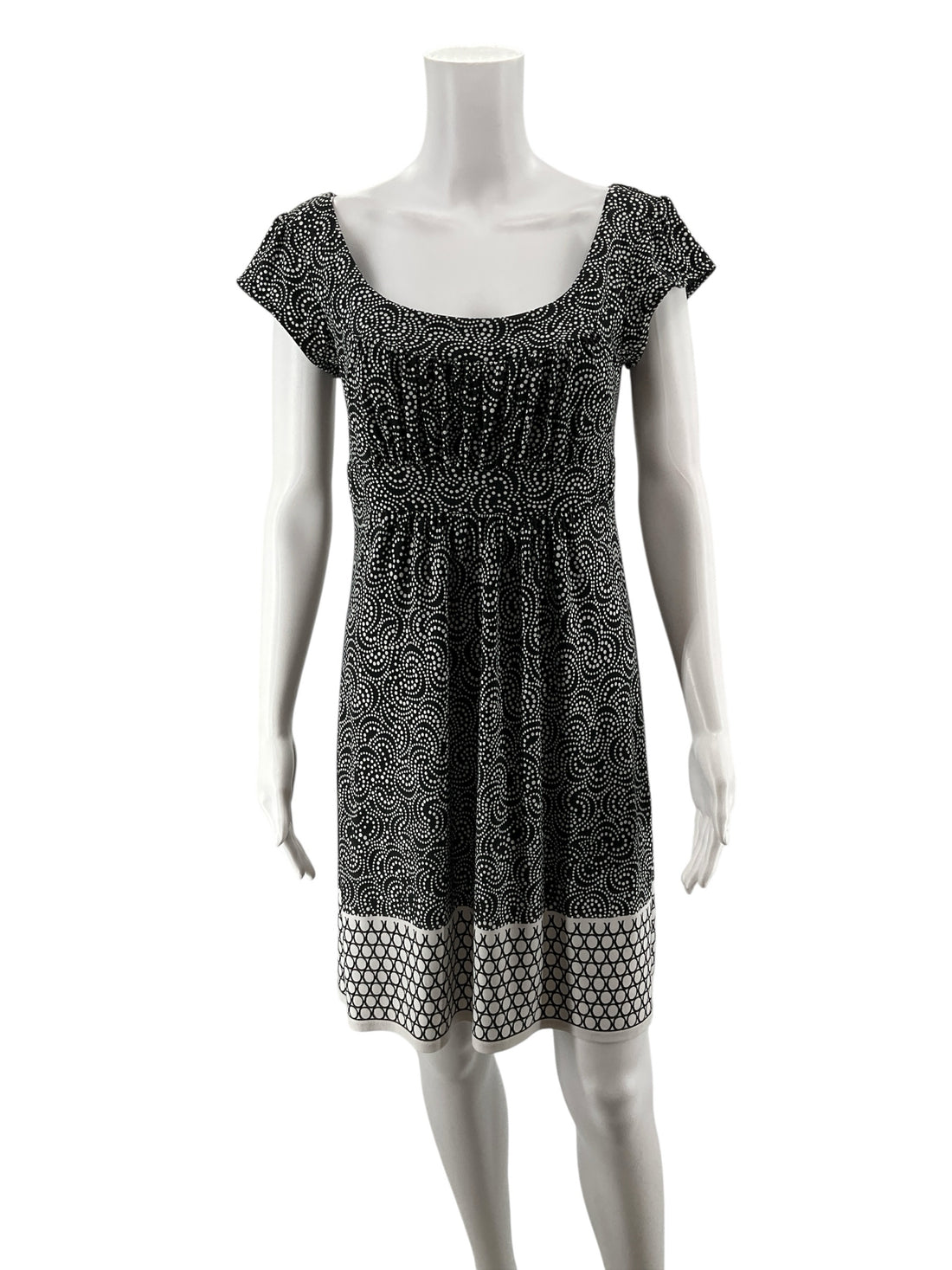 I.N. Studio Petite Swirl &amp; Dot A-Line Dress Size 8P