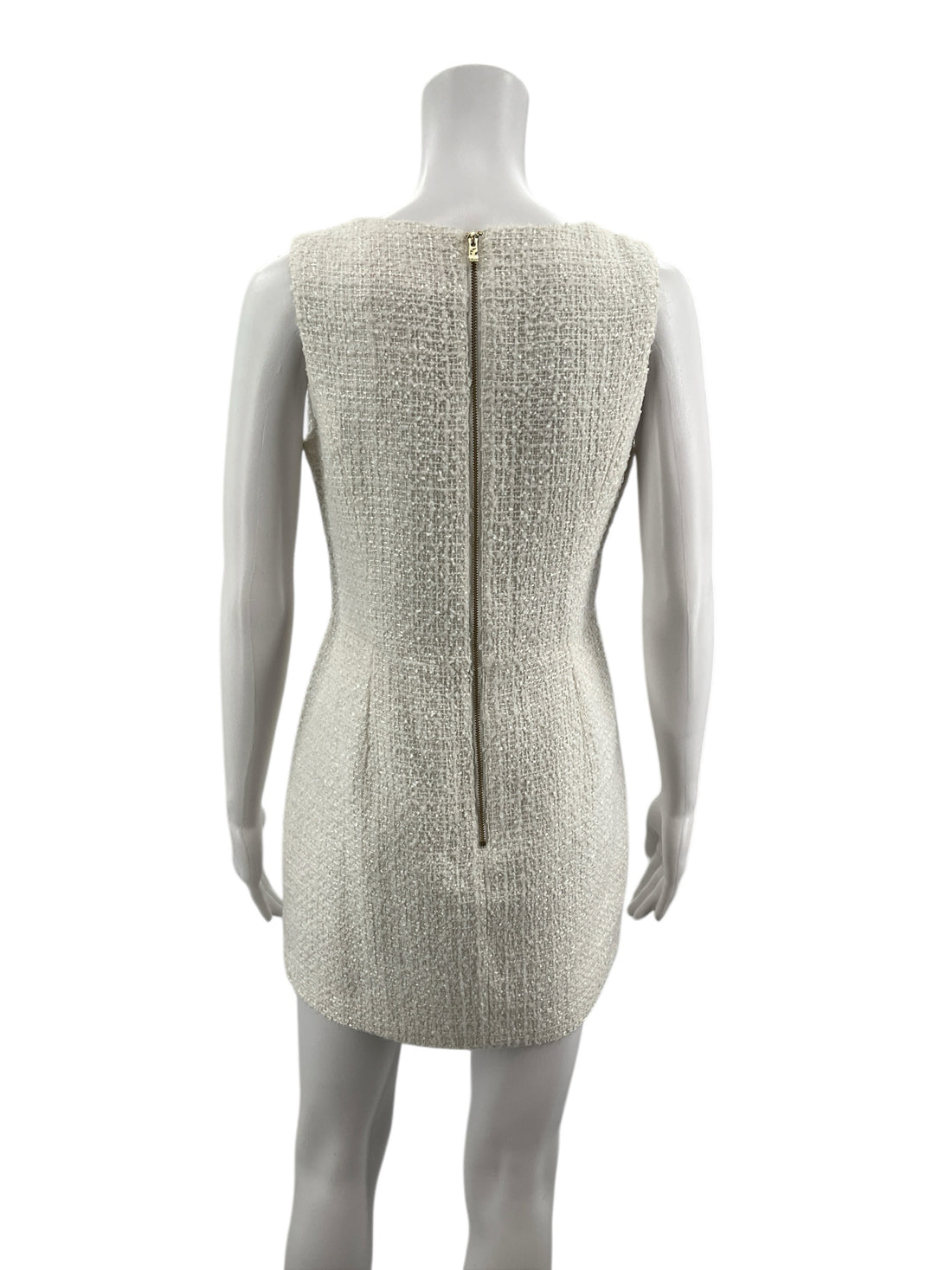 Lilly Pulitzer White Tweed Pre-Owned Ladies Dress - Size 4