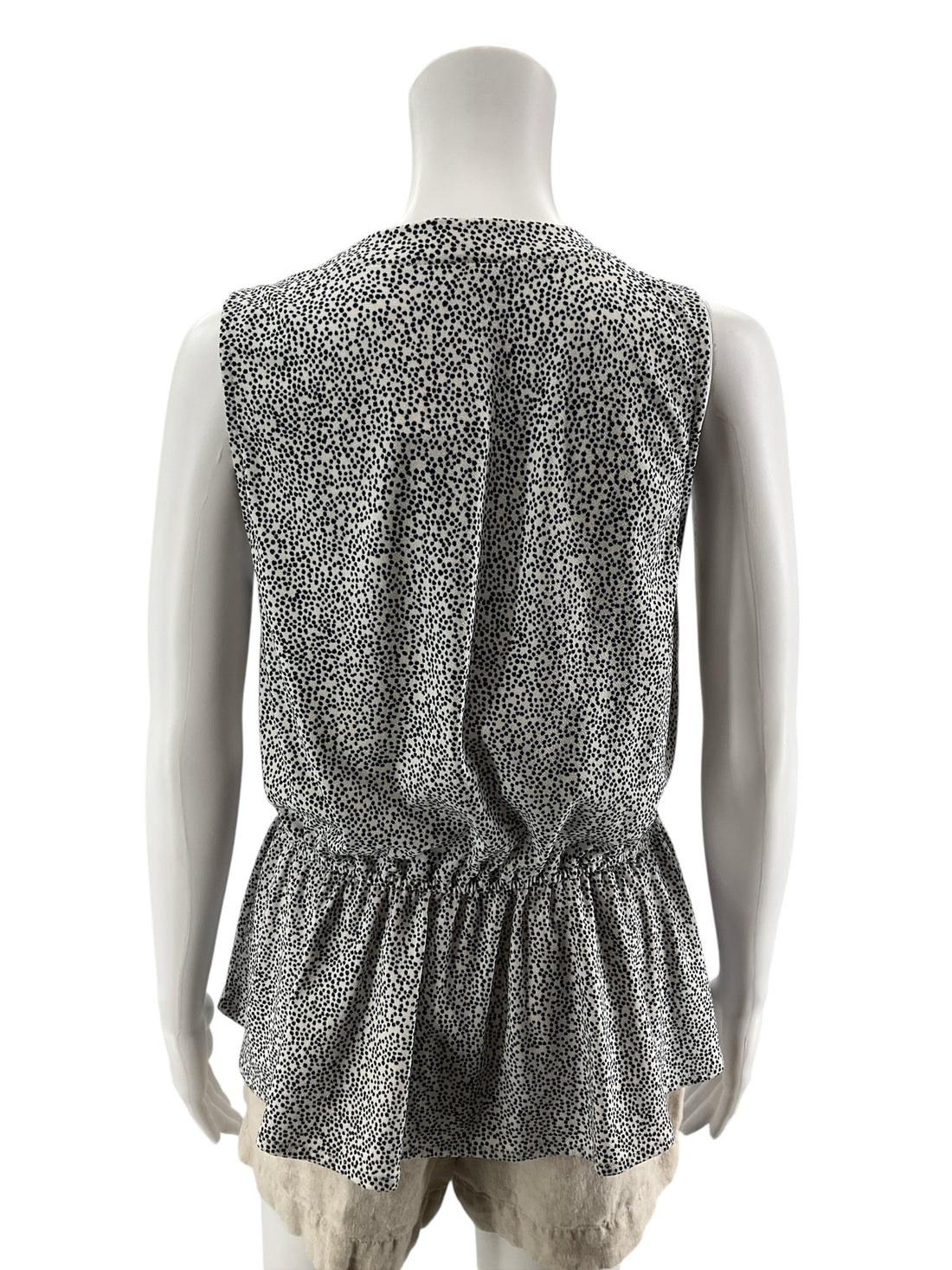 Banana Republic Speckled V-Neck Surplice Peplum Top Size Small