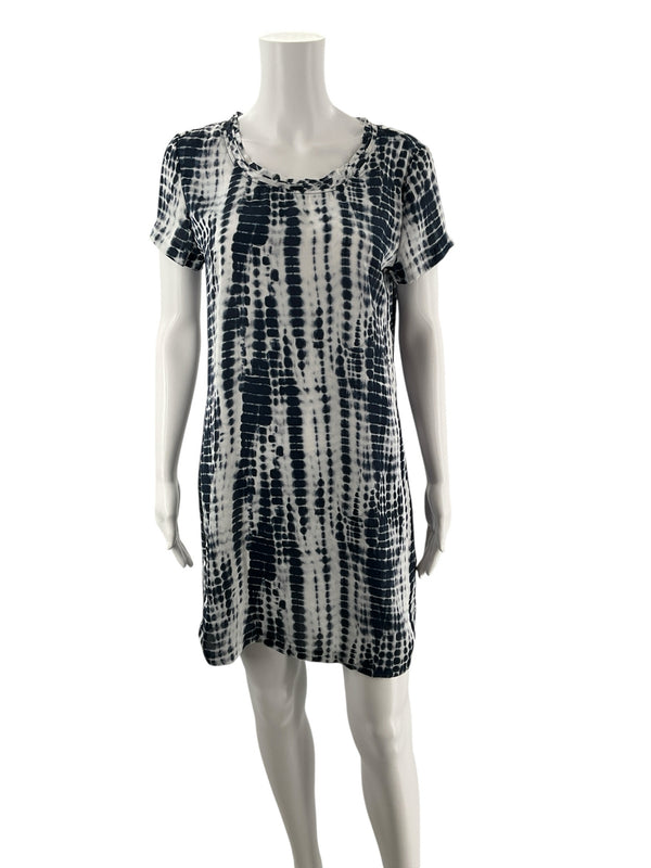 ⁬Michael Kors White/Navy Pre-Owned Ladies Dress - Size Medium