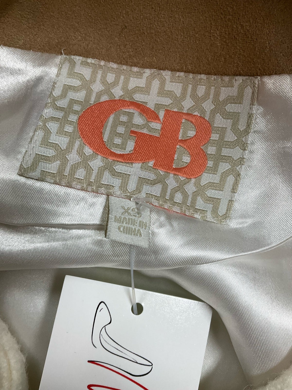 GB Colorblock Sleeveless Tunic Vest Wool Blend Cream Taupe XS