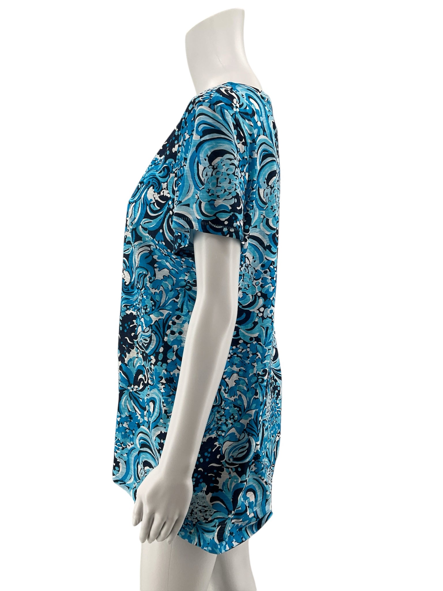 Lilly Pulitzer Michele V-Neck Top in She She Shells Print Size Large