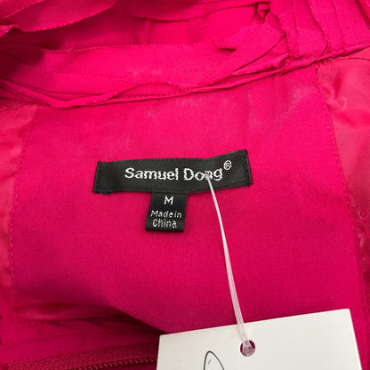 Samuel Dong Pink Textured Jacket Size Medium - label