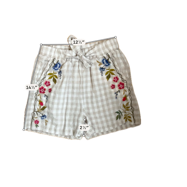 Johnny Was tan/white Shorts Size XS tan/white Floral Shorts - Size XS