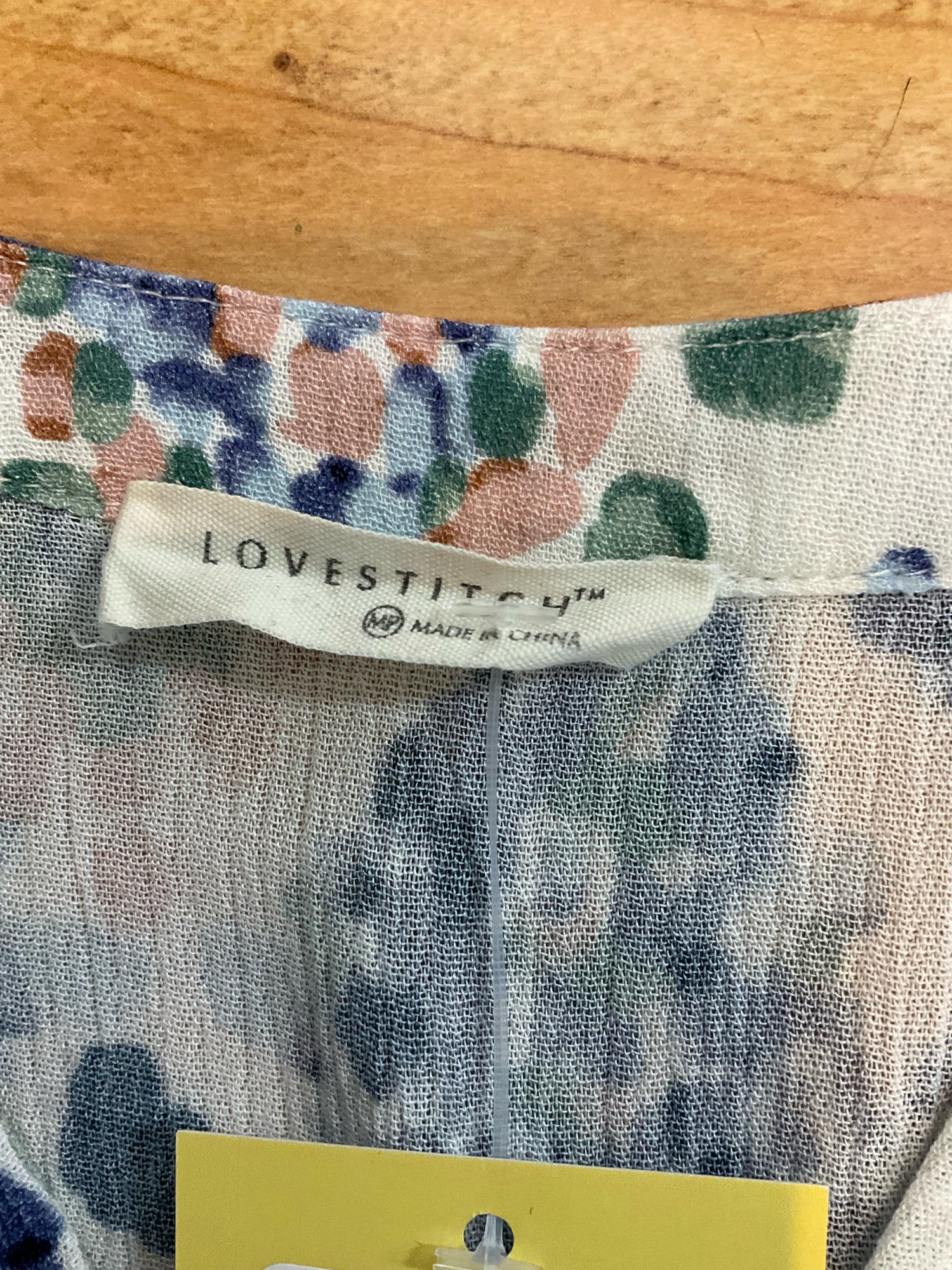 Lovestitch Boho Ikat Print Tie Front Top Blouse Medium Petite