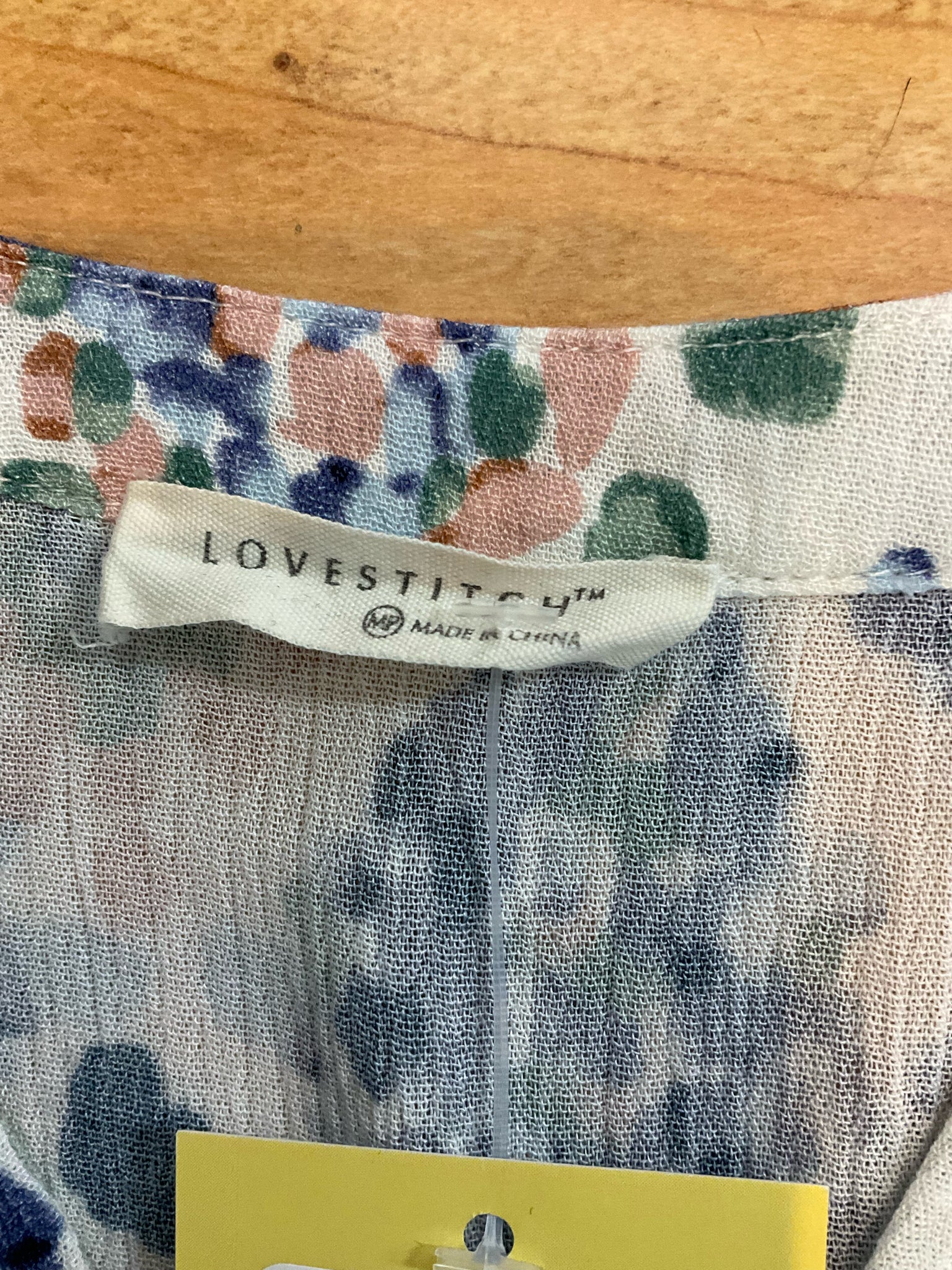 Lovestitch Boho Ikat Print Tie Front Top Blouse Medium Petite